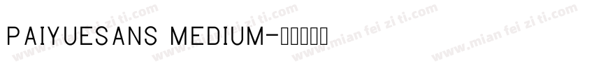 PaiYueSans Medium字体转换
